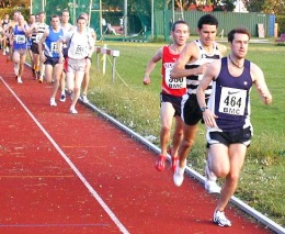 Ben and Keith in the BMC 5000m - Eltham 14th July 2004
