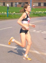 Svenja at the SEAA 6 stage relay - Milton Keynes - April 2005