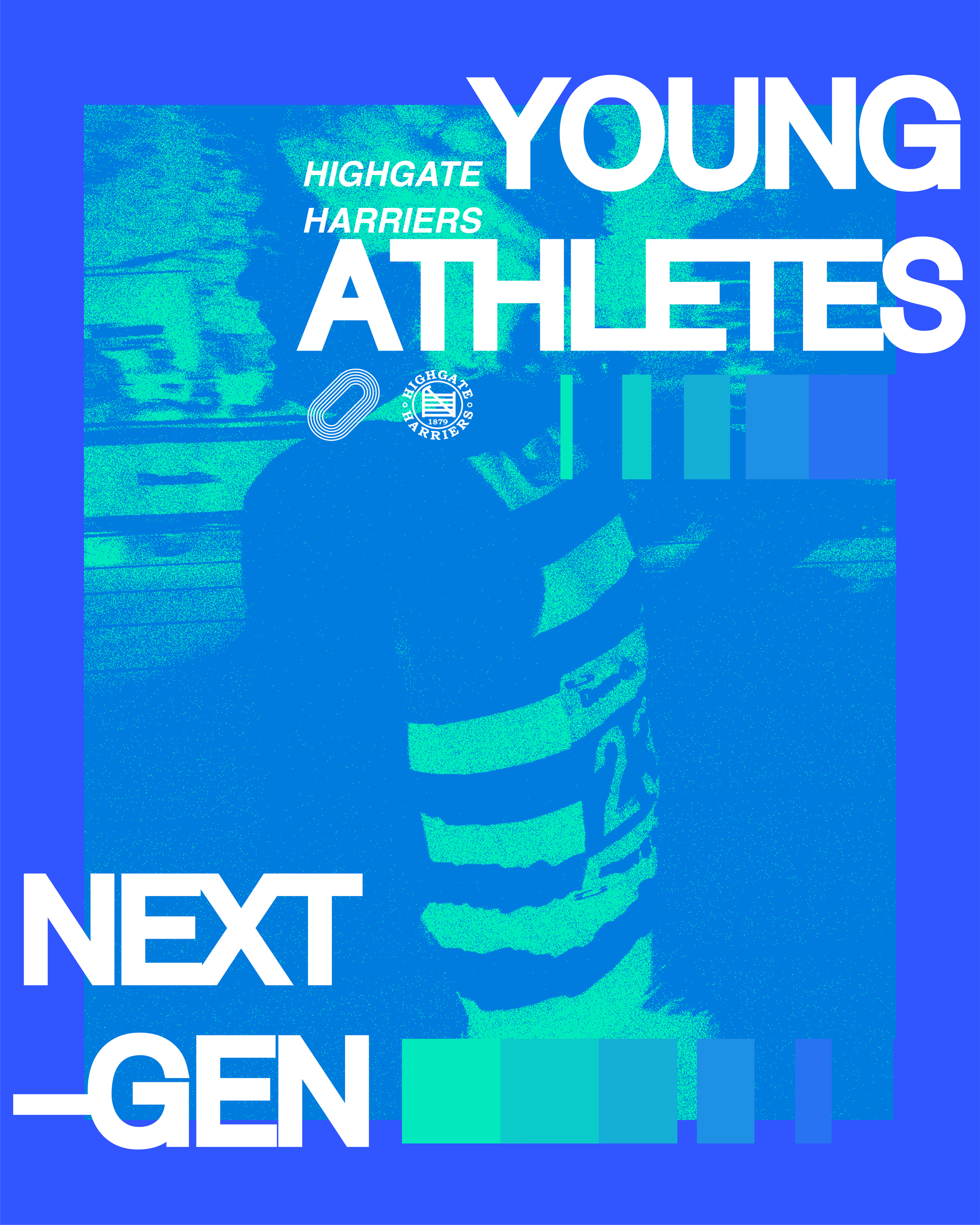 Promotional poster for the Young Athletes Next Gen from Highgate Harriers