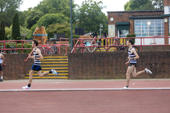 Young athletes running in a local meet
