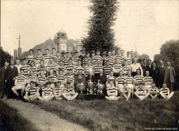 Club photo 1926. Seated in centre behind trophies is president, H J Rothery, and on his right Walter Jewell, treasurer. Two of the club’s leading officials between the wars.