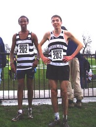 Saningo & Jack after the Southern XC Championships - Parliament Hill 2005
