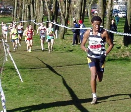 Saningo at the National Cross Country Championships - Birmingham 2005