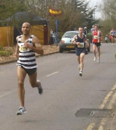 Dom at the SEAA 12 stage relay - Milton Keynes - April 2005