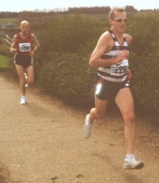 Chris at the SEAA 12 stage relay - Milton Keynes - April 2005