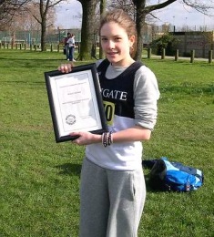Alice Keane - Outstanding YA Middle Distance Runner Award 2006-2007