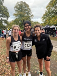 Highgate Women at Met League meet on 11th October 2025
