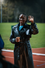 Olympic Champion Julien Alfred paid a visit to Highgate Harriers to meet the club’s young athletes