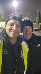 Highgate Harriers coaches at the festive evening training session