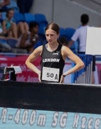 Highgate Harriers Athlete Anna Koshevaya at Birmingham 400m